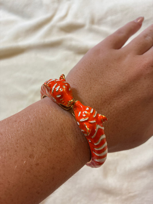 Orange And White Tiger Bracelet