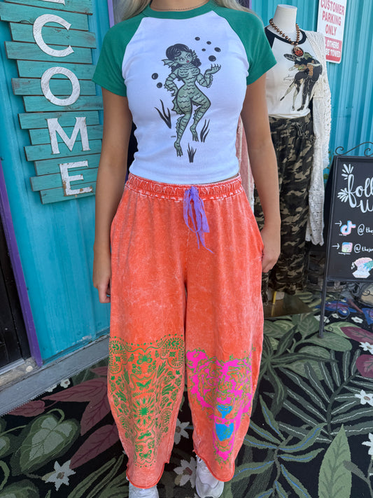 NEAON ORANGE TIGER WITH BANANA PANT