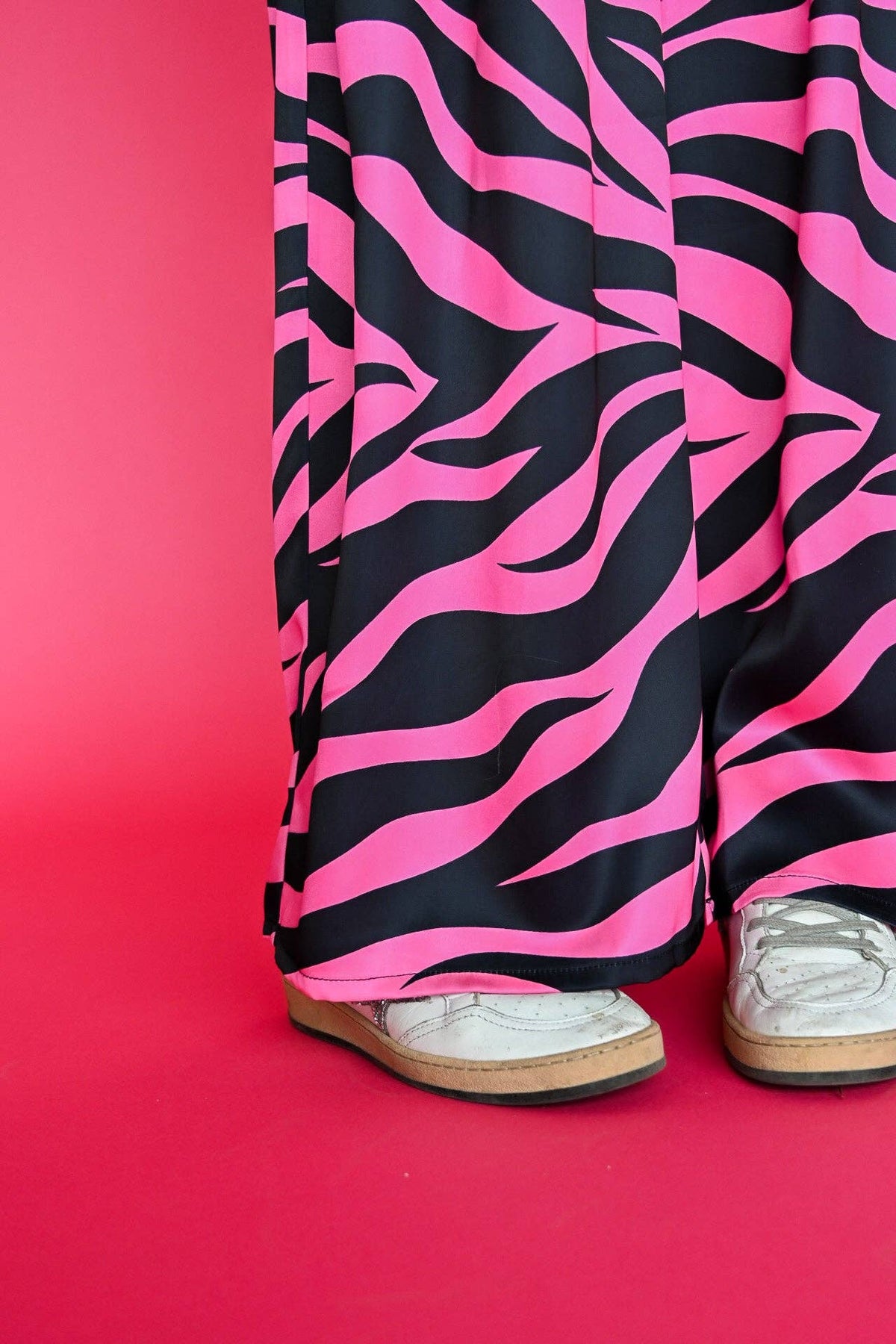 Pretty in Pink Zebra Wide-Leg Trousers