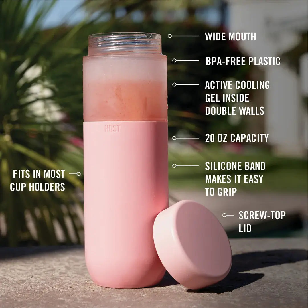FREEZE™ Bottle Insulated w/ Active Cooling Gel - Blush