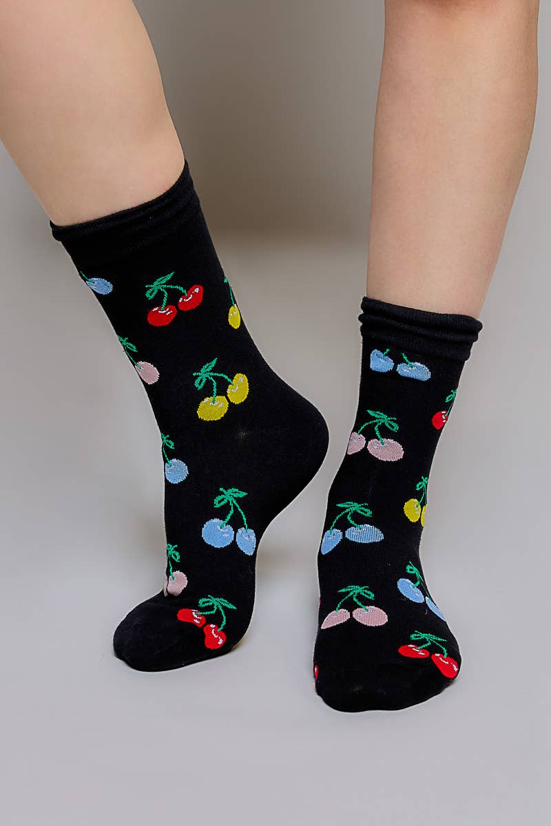 Playful Prints Colorful Novelty Crew Soft Socks