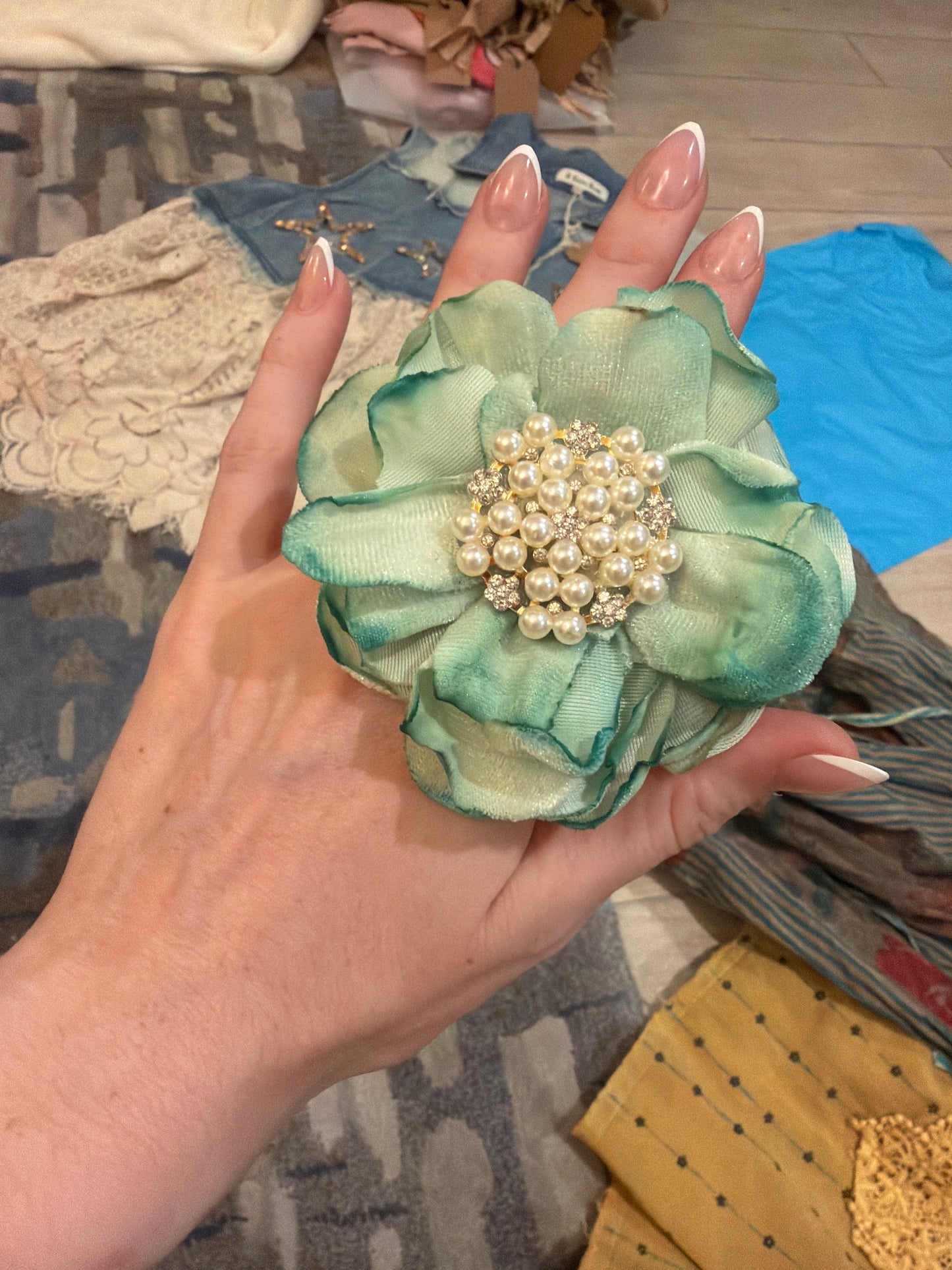 Turq flower ring