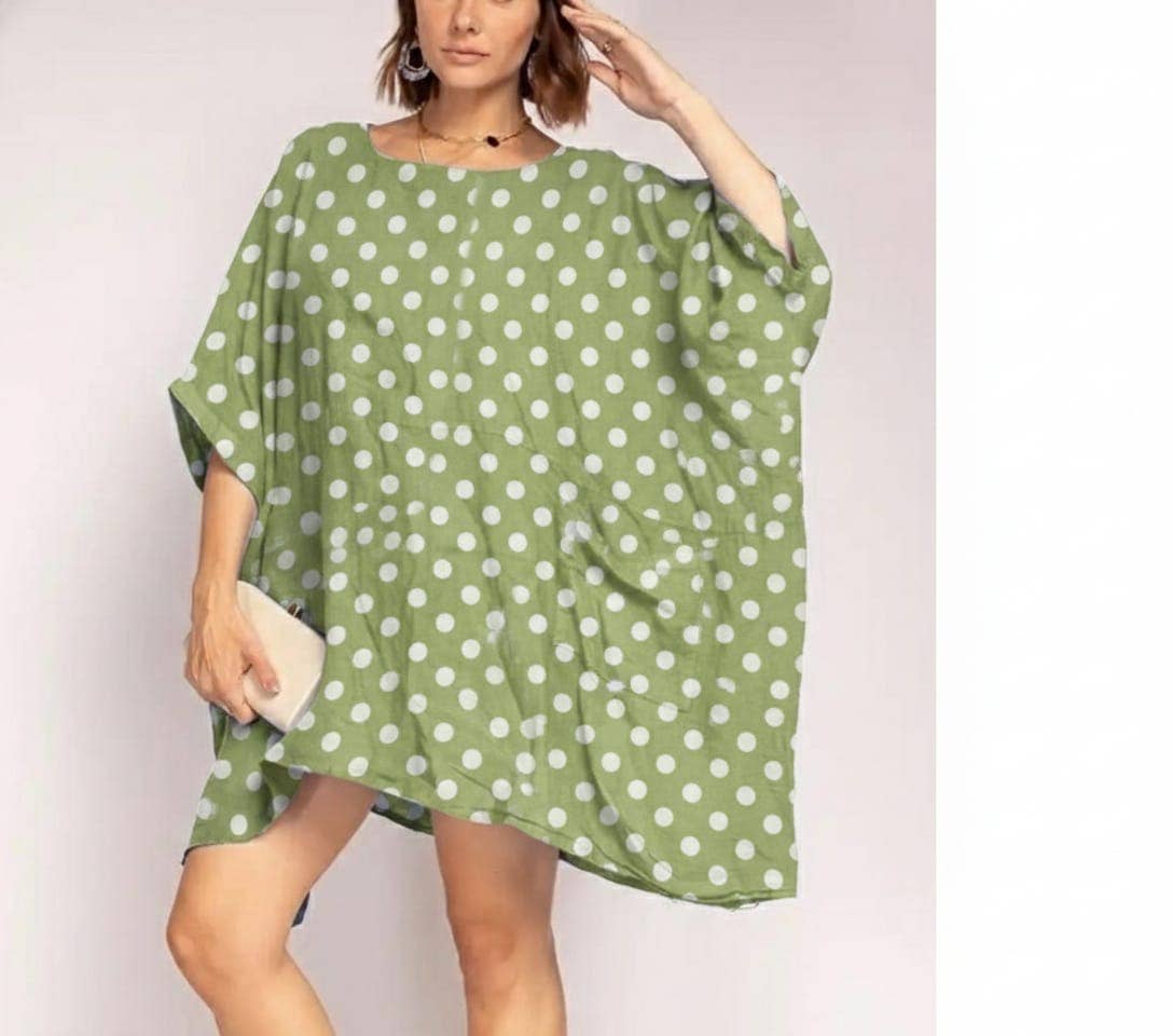 Polka Dot Linen Tunic