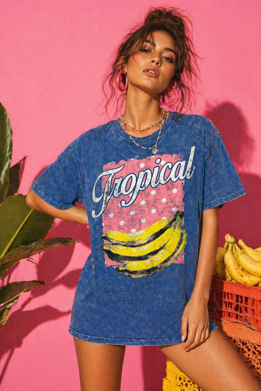 Tropical Polkadot Mineral Blue T-Shirt
