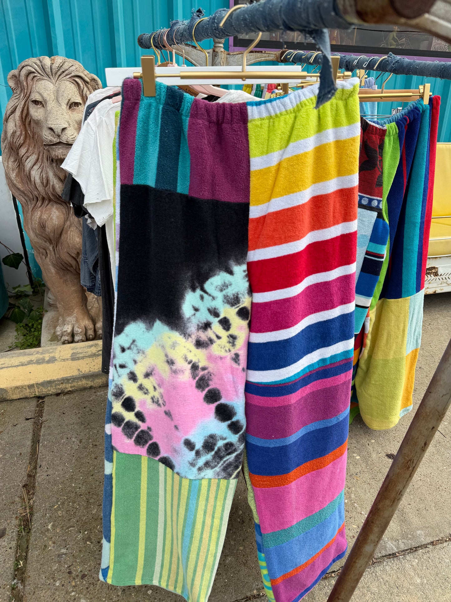 New BeachTowel Patchwork Pants