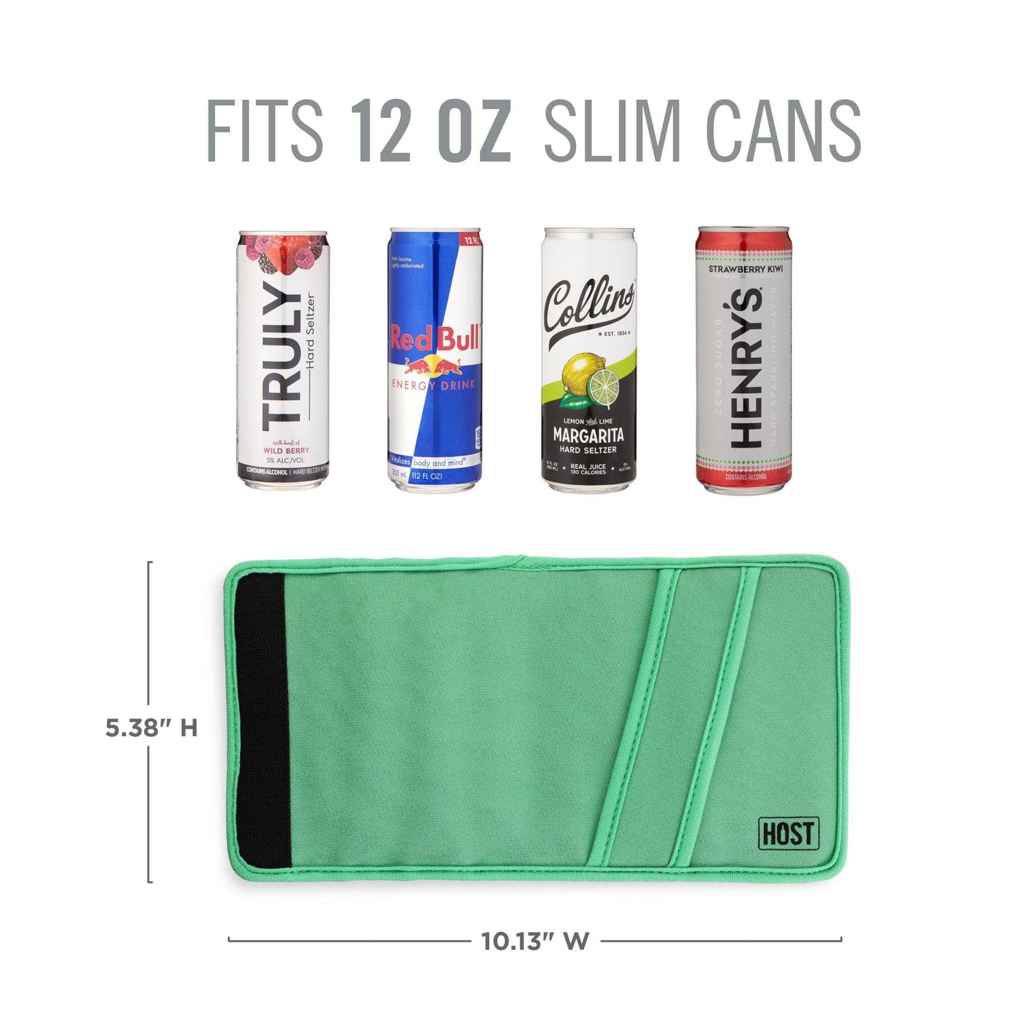 Insta-Chill Sleeve w/ Active Cooling Gel - Slim Cans - Green