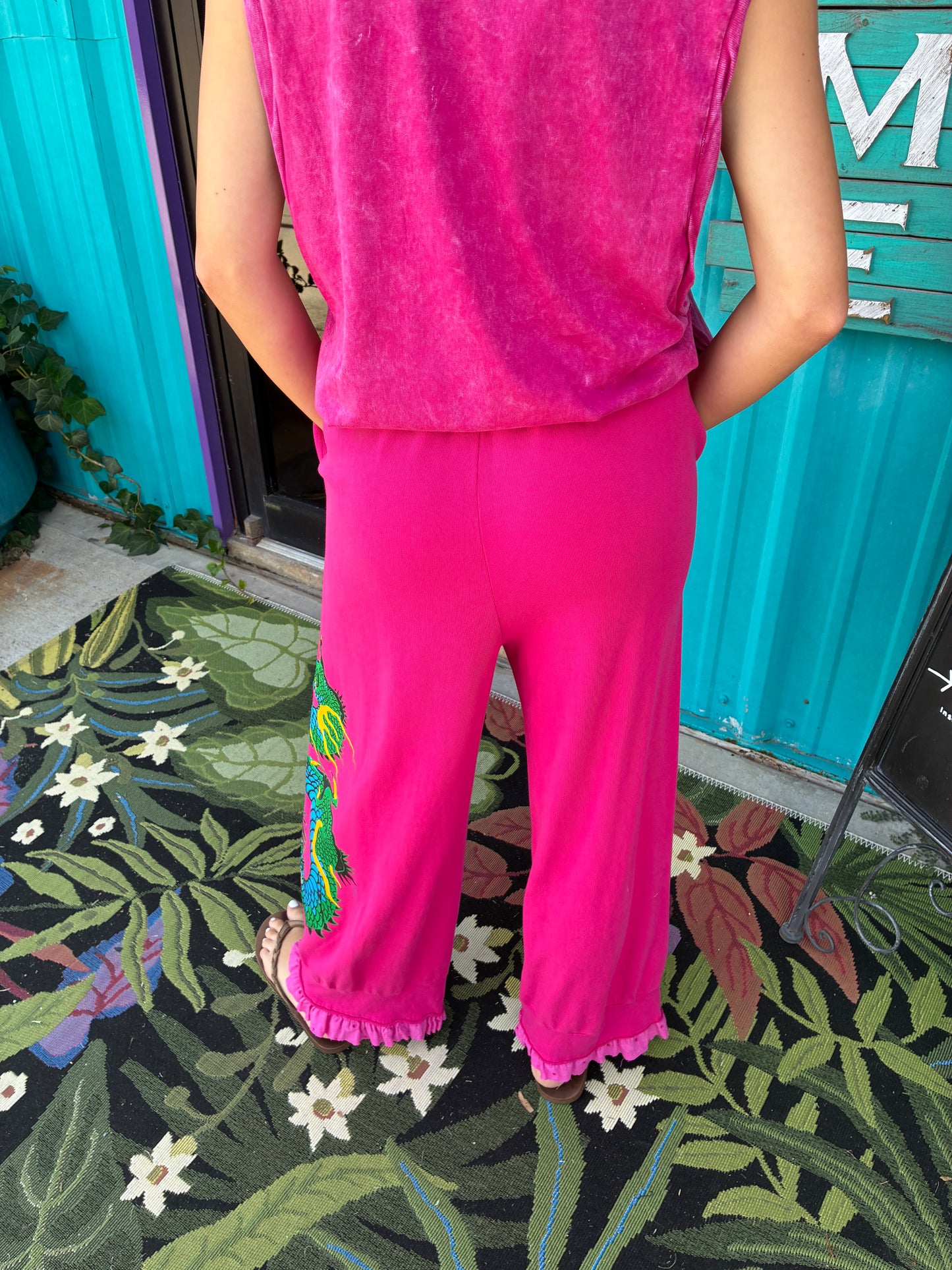 Pink Star Dragon Sweatpants