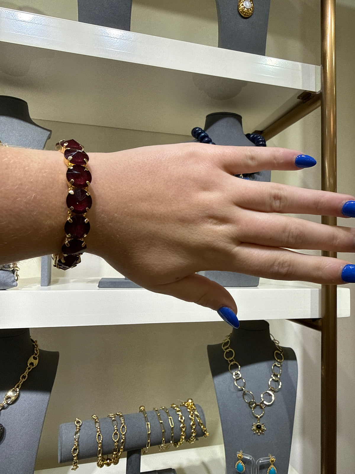 Burgundy  Stretch Bracelet