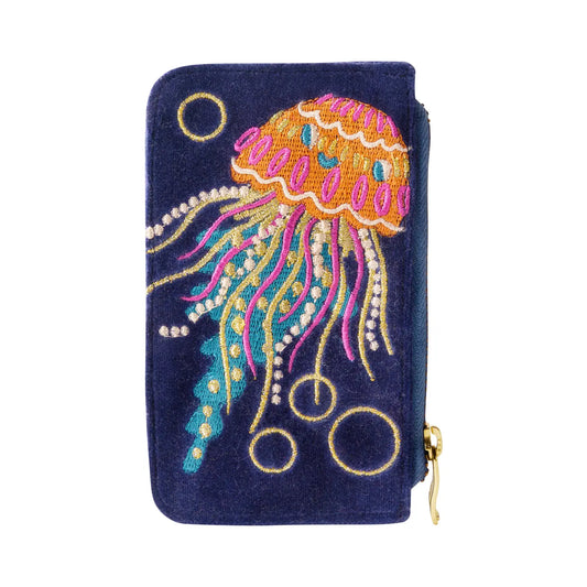 Velvet Card Holder - Jolly Jelly - Navy