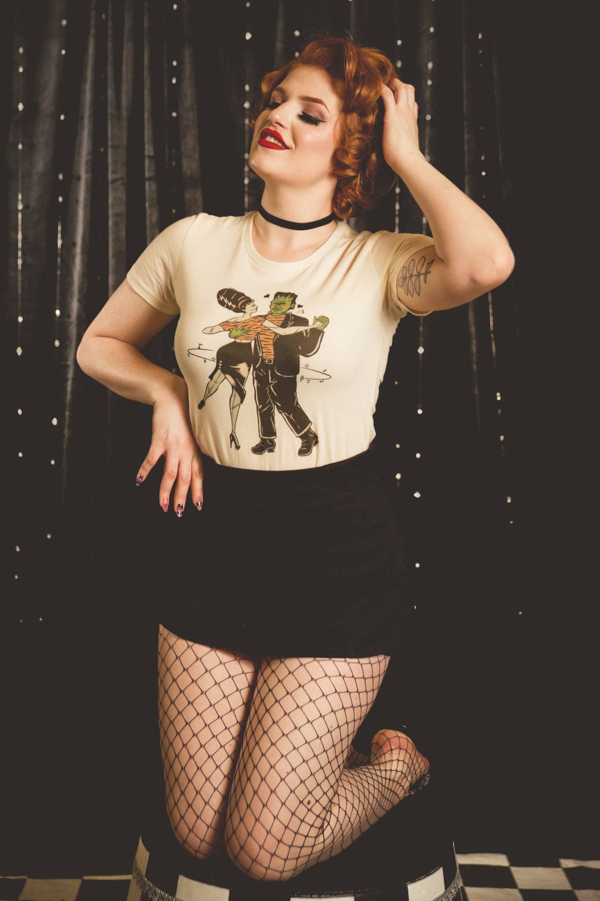 A Waltz with Frankie Fitted Tee in Ivory