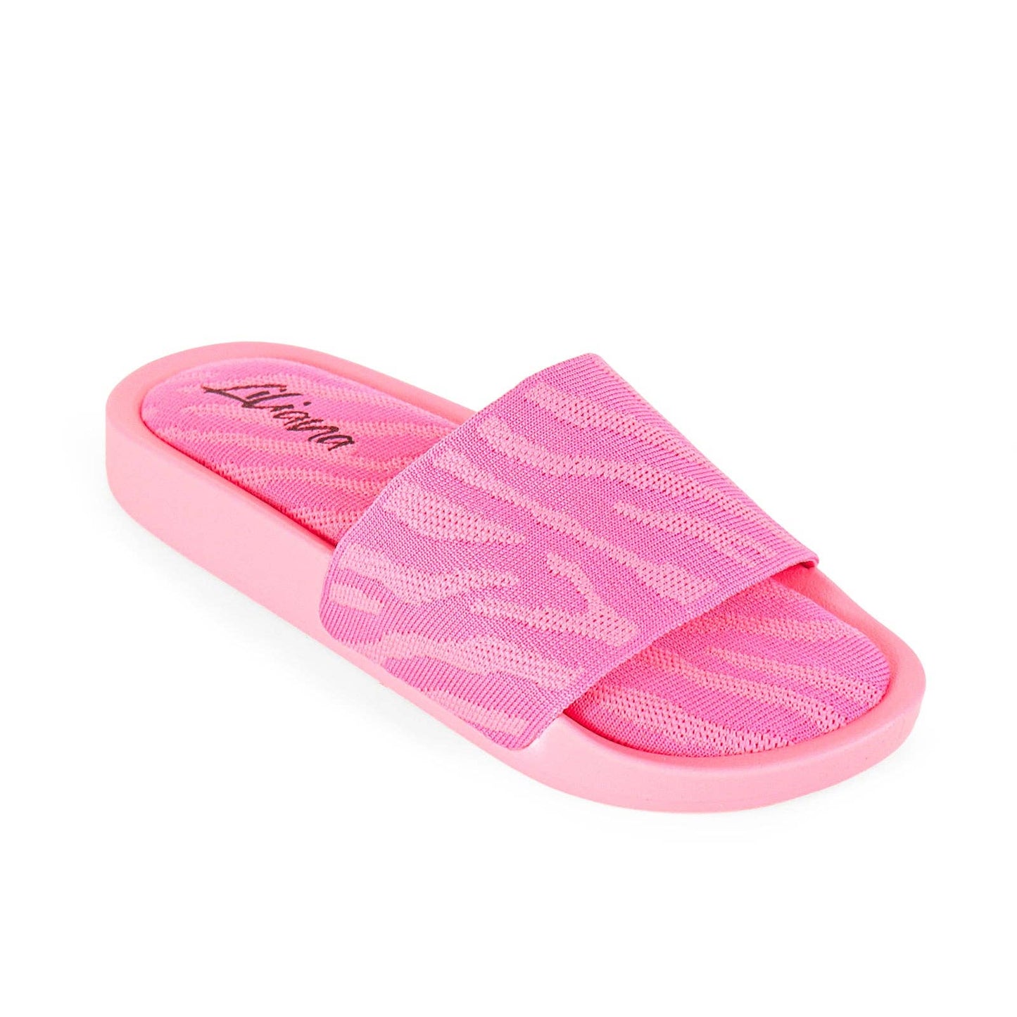 Hot Pink Zebra Terry Slides