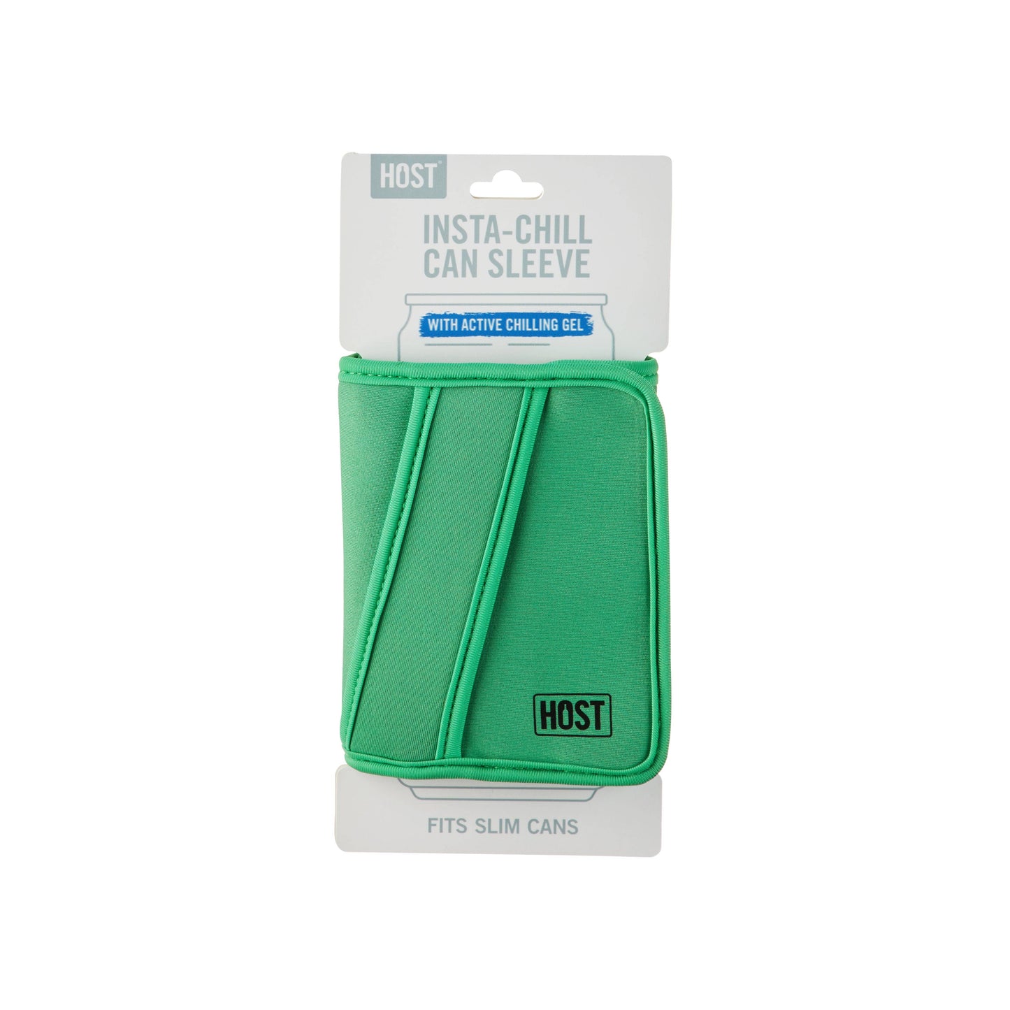 Insta-Chill Sleeve w/ Active Cooling Gel - Slim Cans - Green