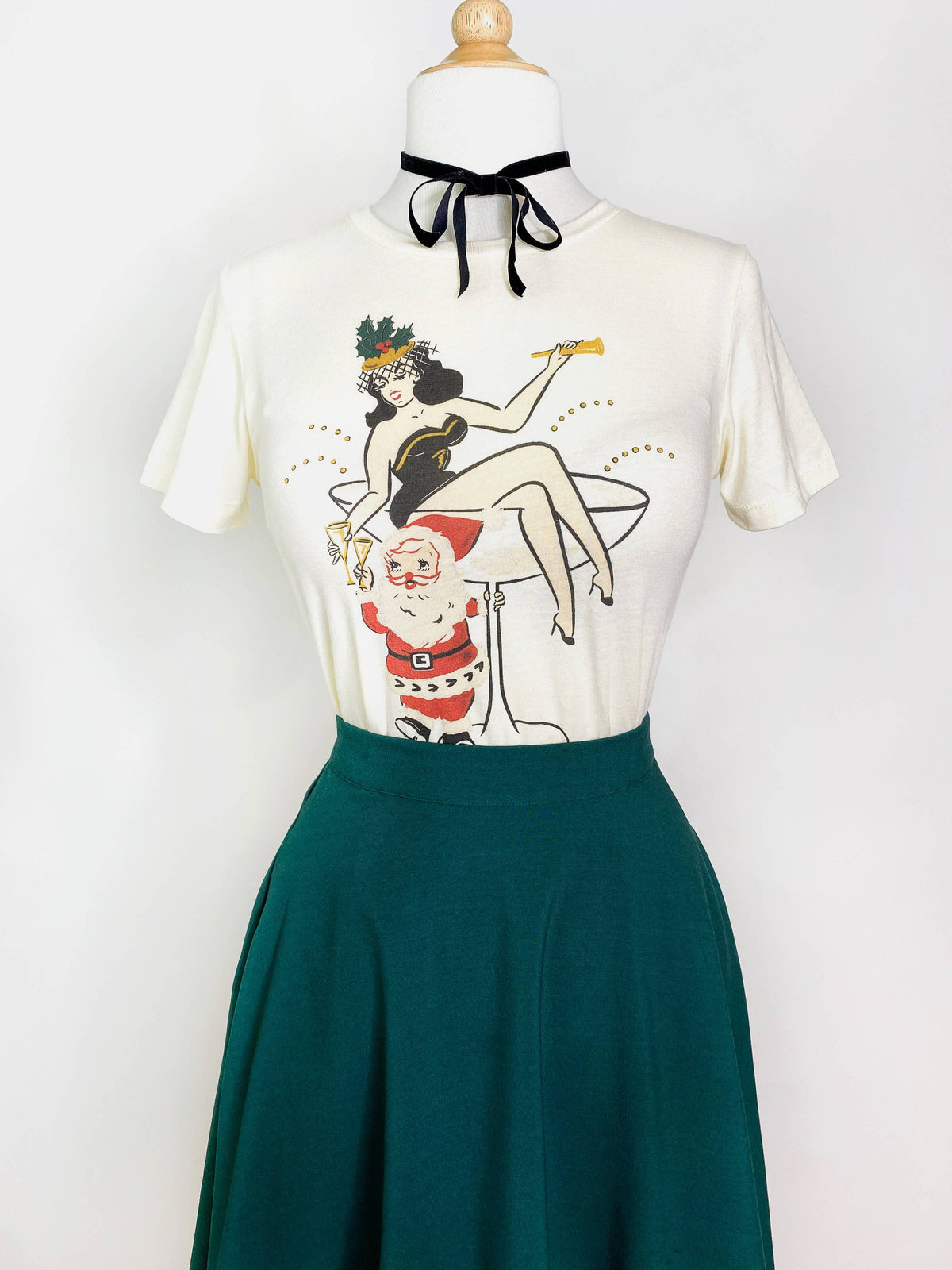 Santa Baby Fitted Tee in Ivory