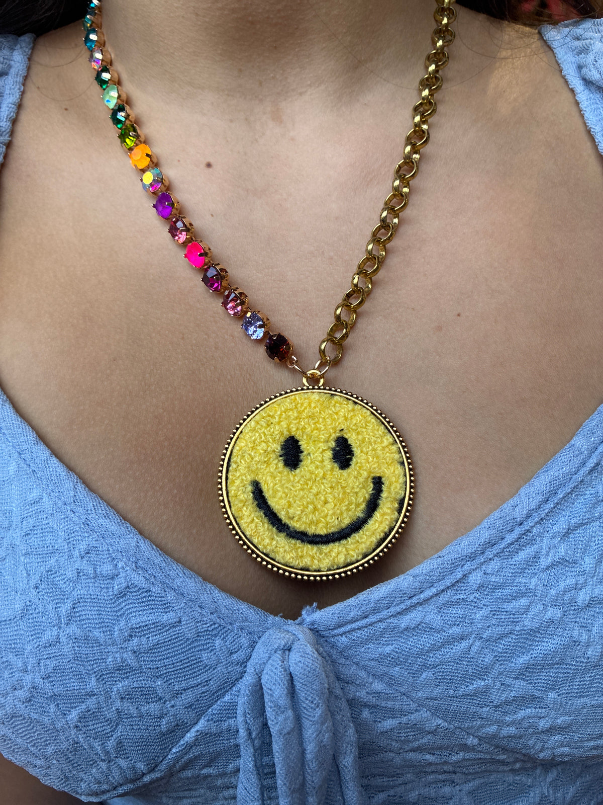Pastel Yellow Smile Necklace