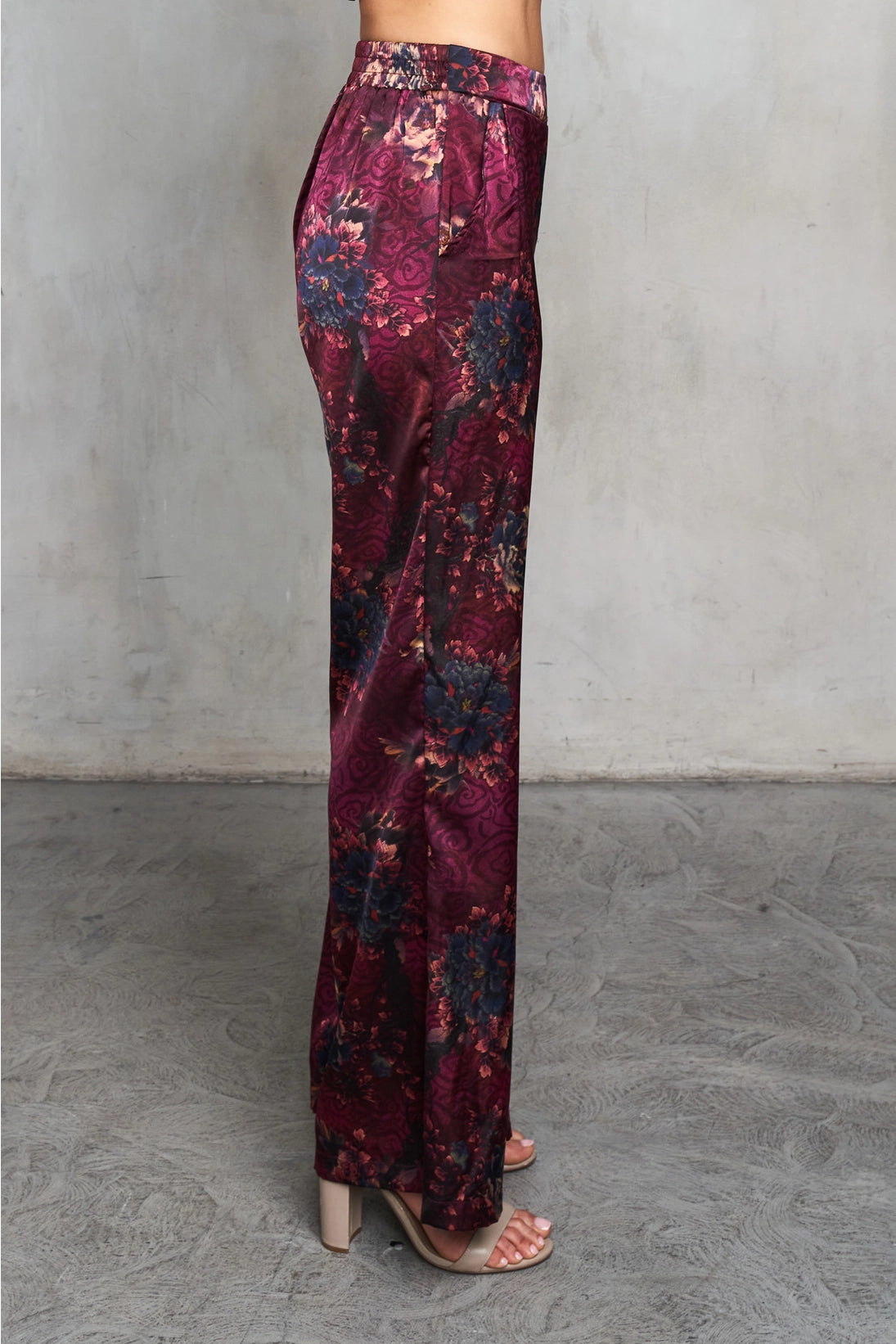 Satin Verona Print Palazzo Pant