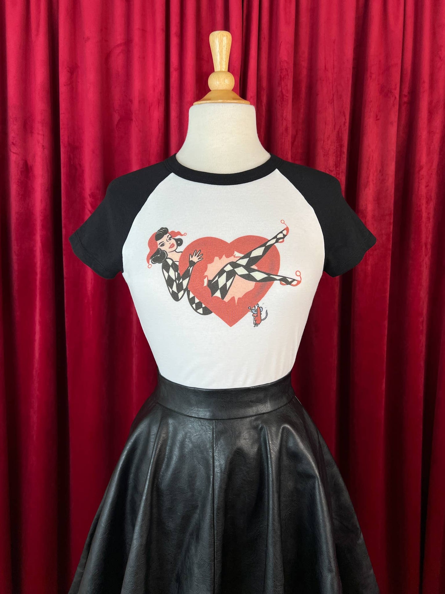 Cheeky Little Joker Short Raglan Cropped Baby tee