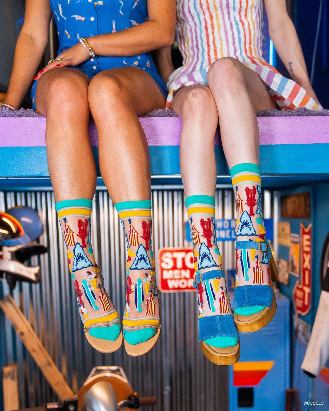 Jaws 50th Anniversary Sheer Crew Sock