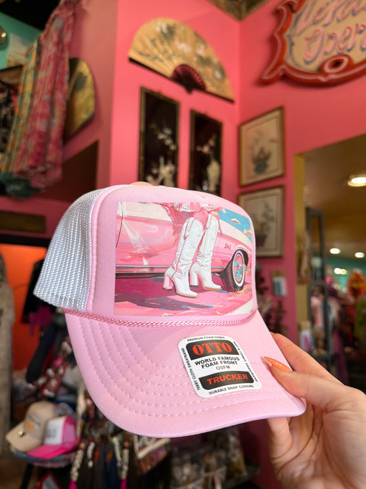 Pretty Pink Cowgirl Trucker Hat