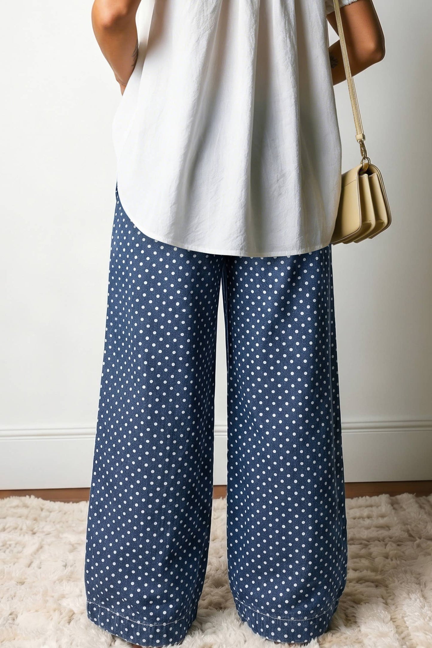 Polka Dot Button Pleated Detail (4-16)