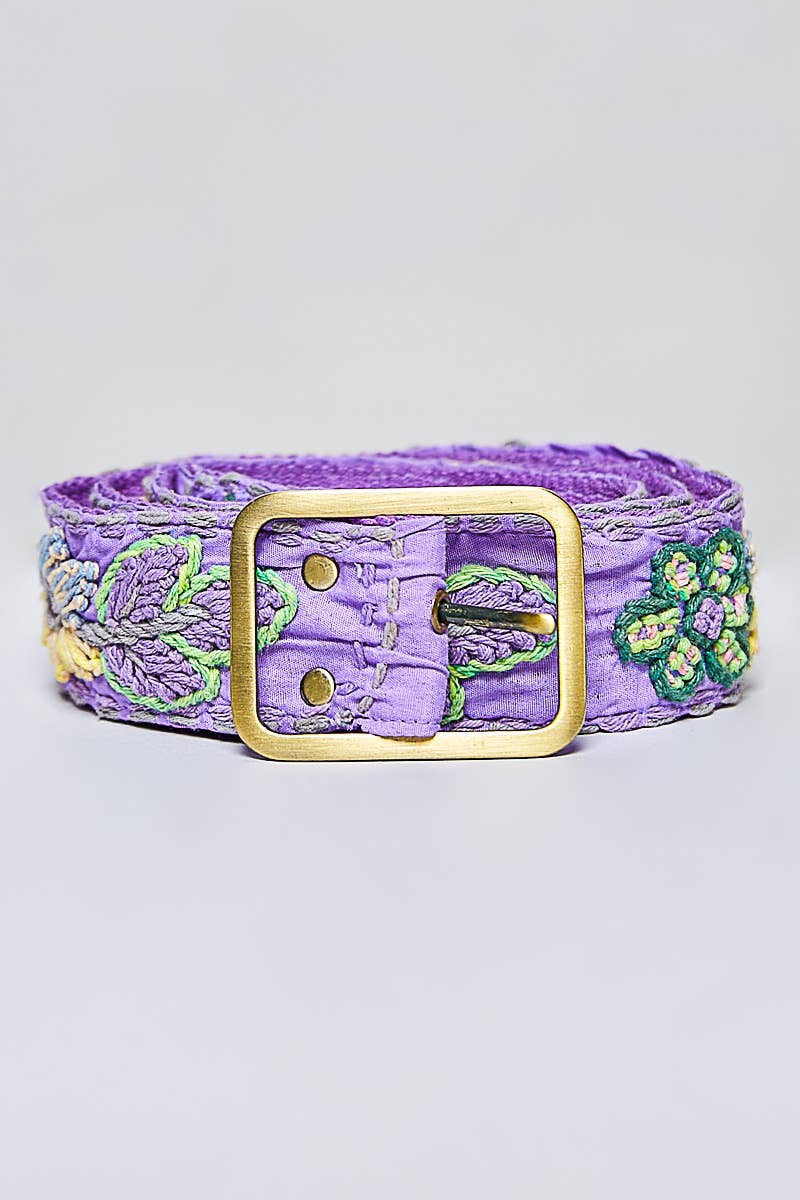 Handcrafted Flower Embroidered Bead Accessory Belt