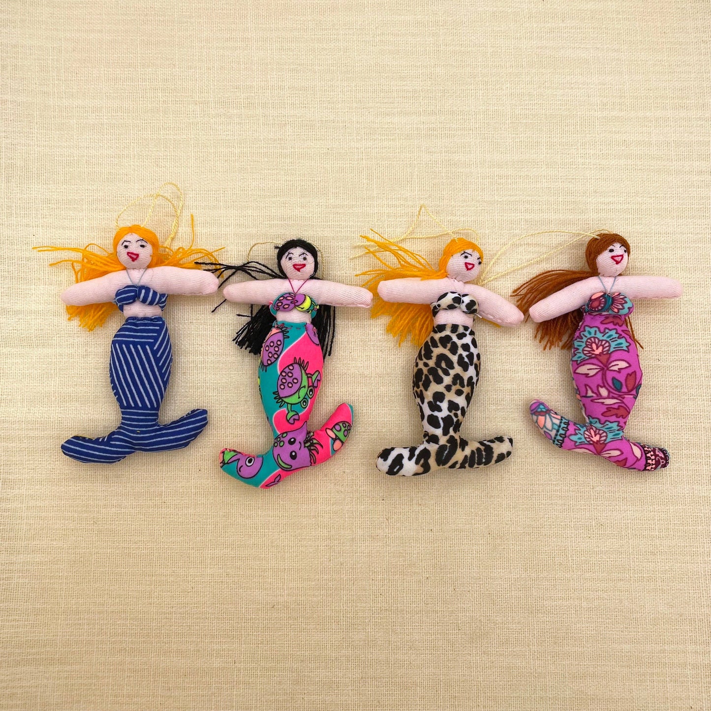 Mermaid Arpillera Dolls