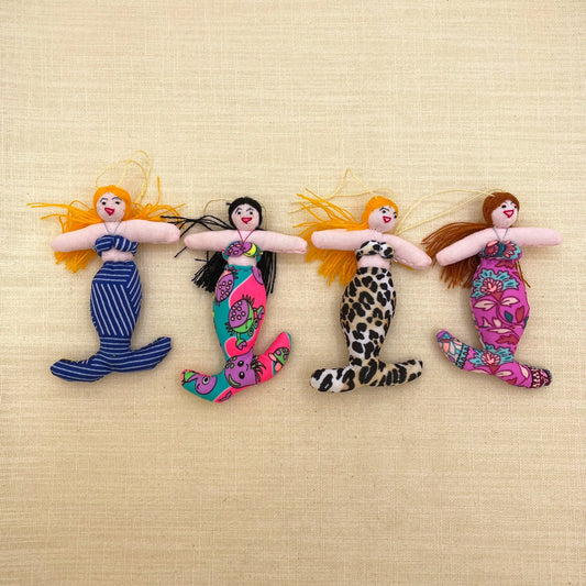 Mermaid Arpillera Dolls