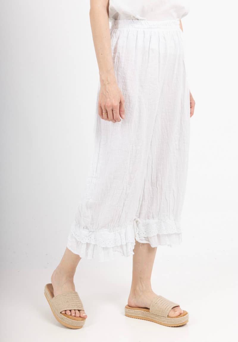 Eyelet Embroidery Linen Bloomers