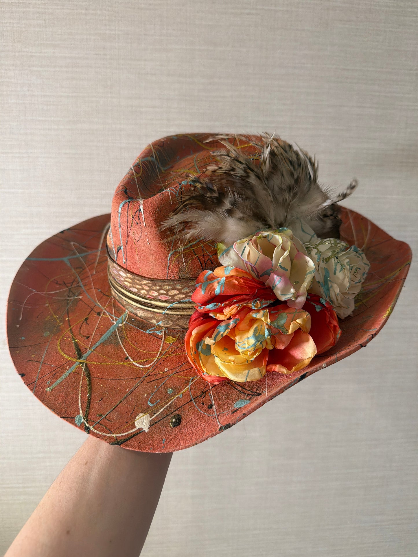 Orange Cowgirl Hat