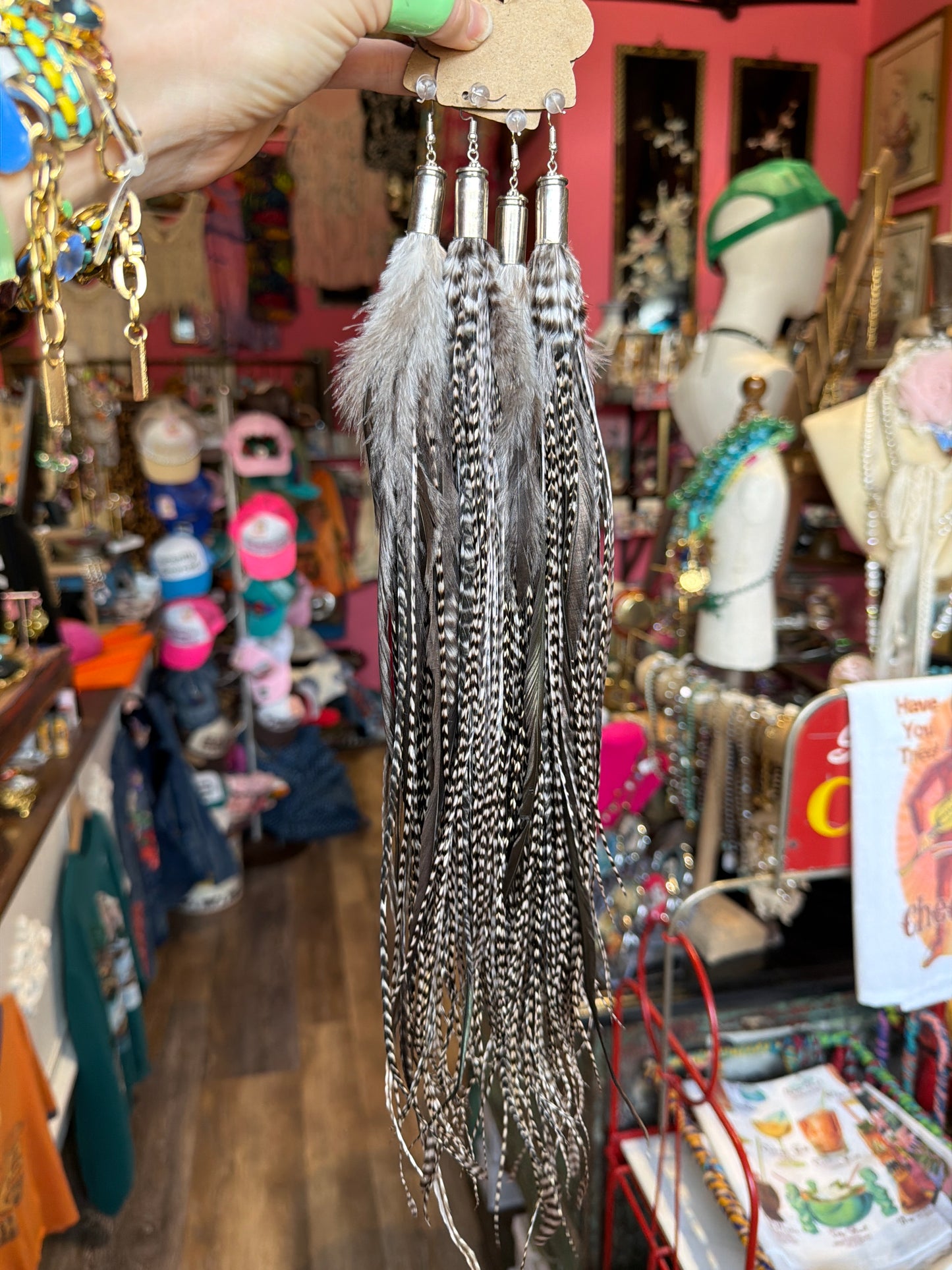 Long Feather Earrings