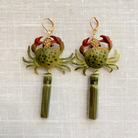 Crab Tassel Earrings