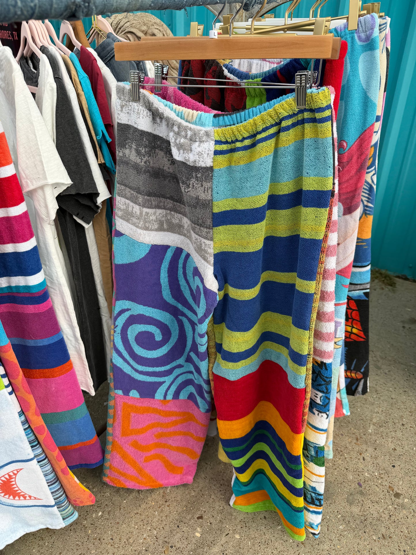 New BeachTowel Patchwork Pants