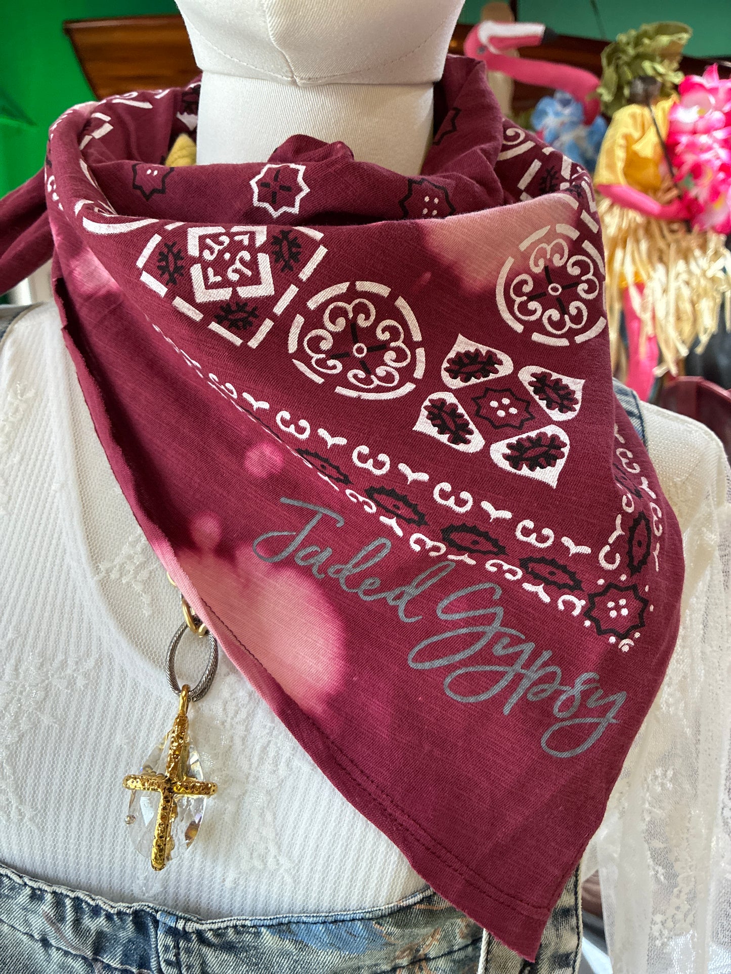 Burgundy T-Shirt Bandanna