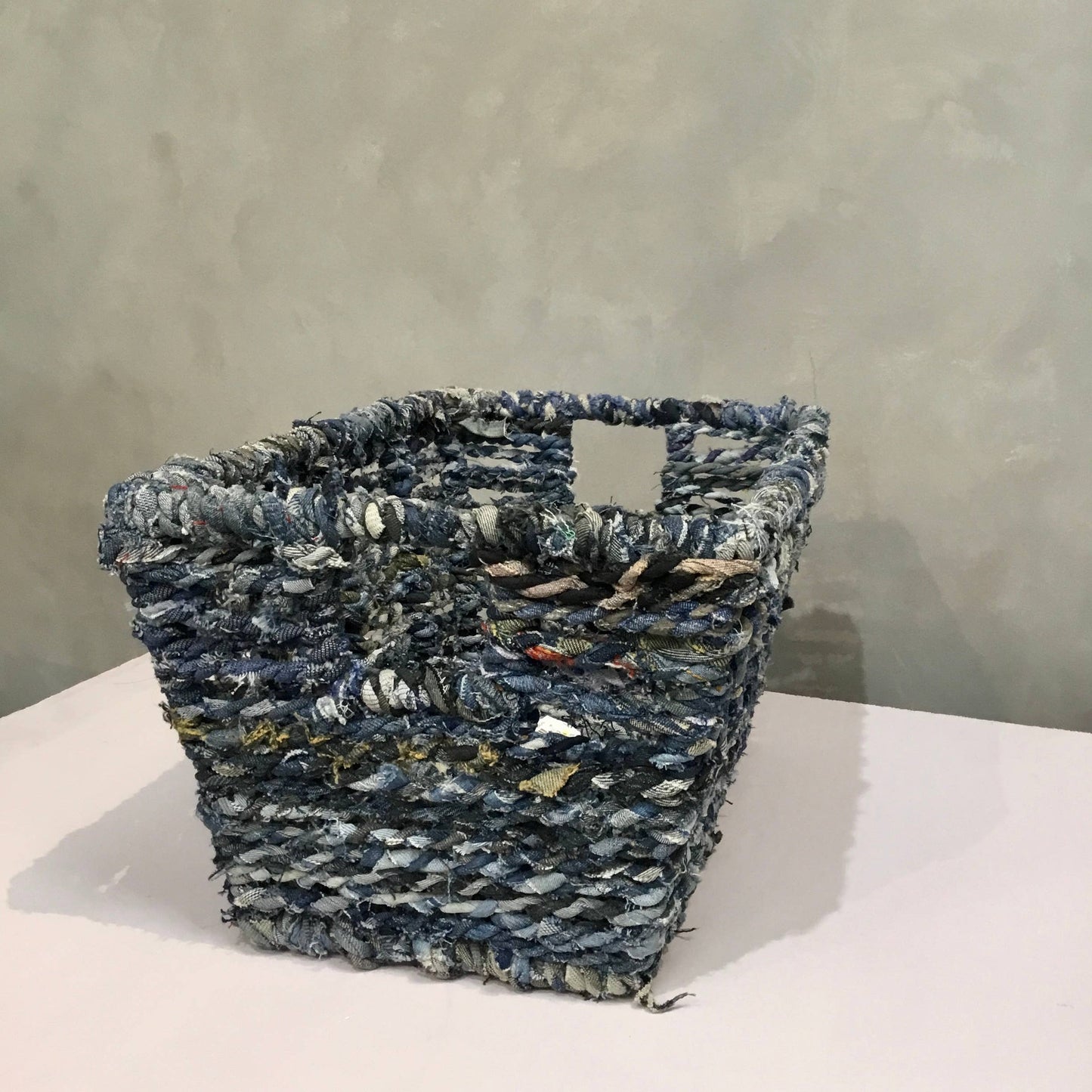 Rectangular Denim Basket