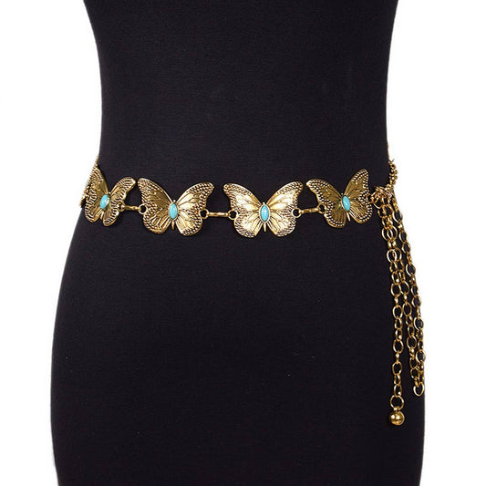 CASUAL RETRO BUTTERFLY DECORATIVE WAIST CHAIN