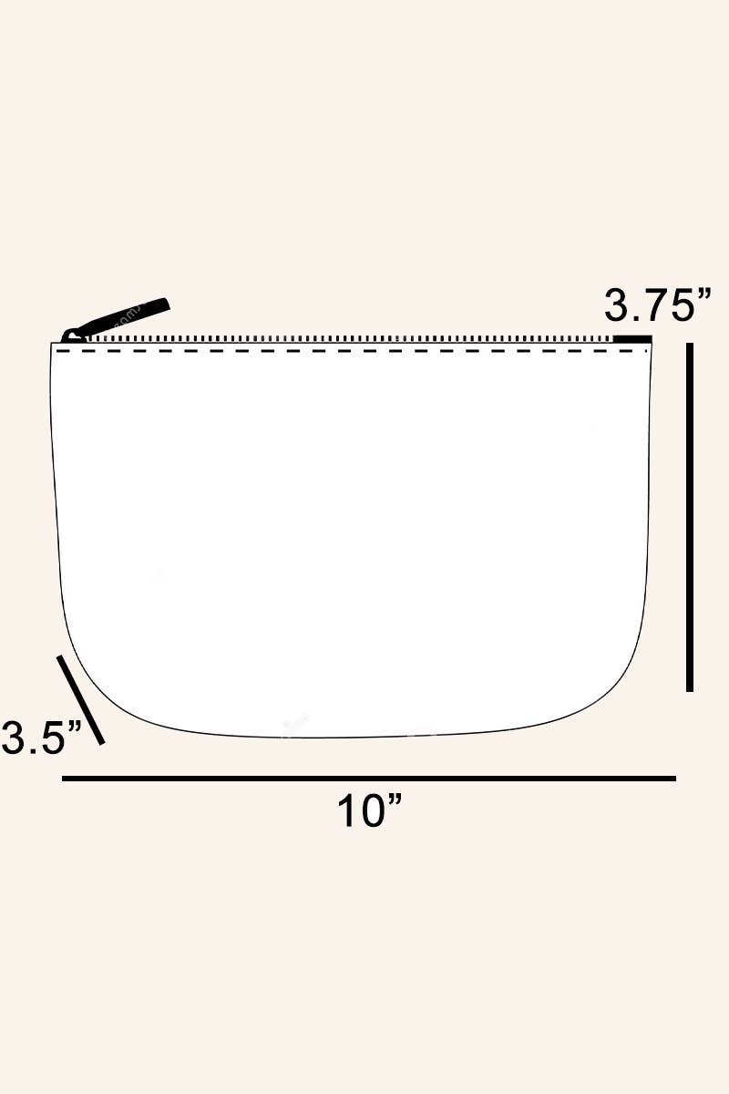 Clear Patterned Vinyl Cosmetic Bag