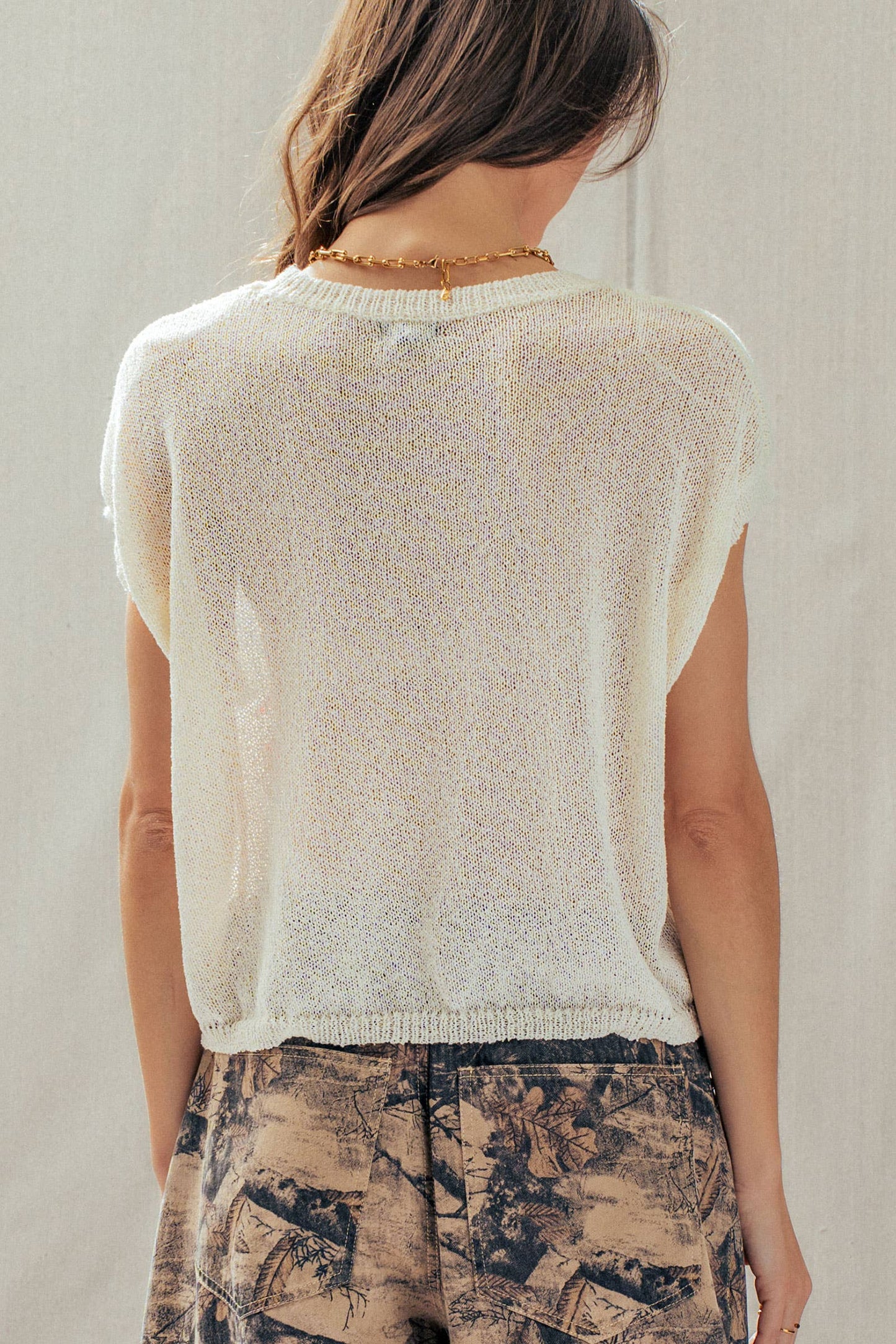 American Flag Graphic Knit Patriotic Top