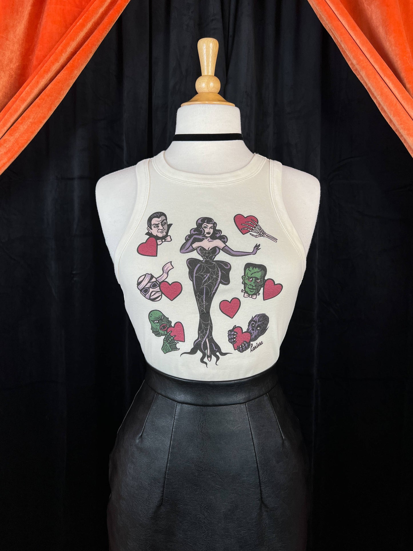 Ghoul's Best Friend Rib Racer Tank in Natural