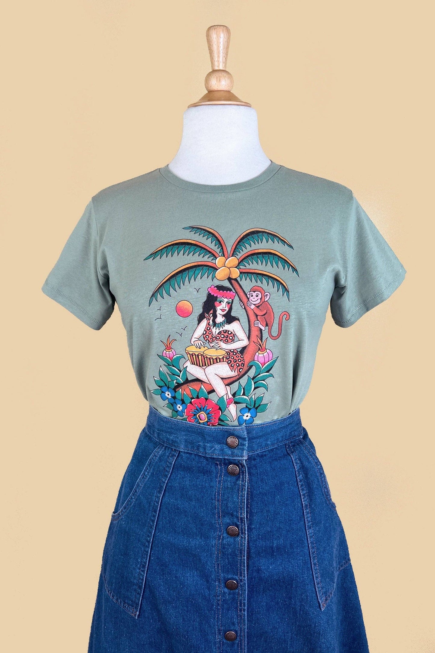 Bongo Baby Mini Tee in Sage