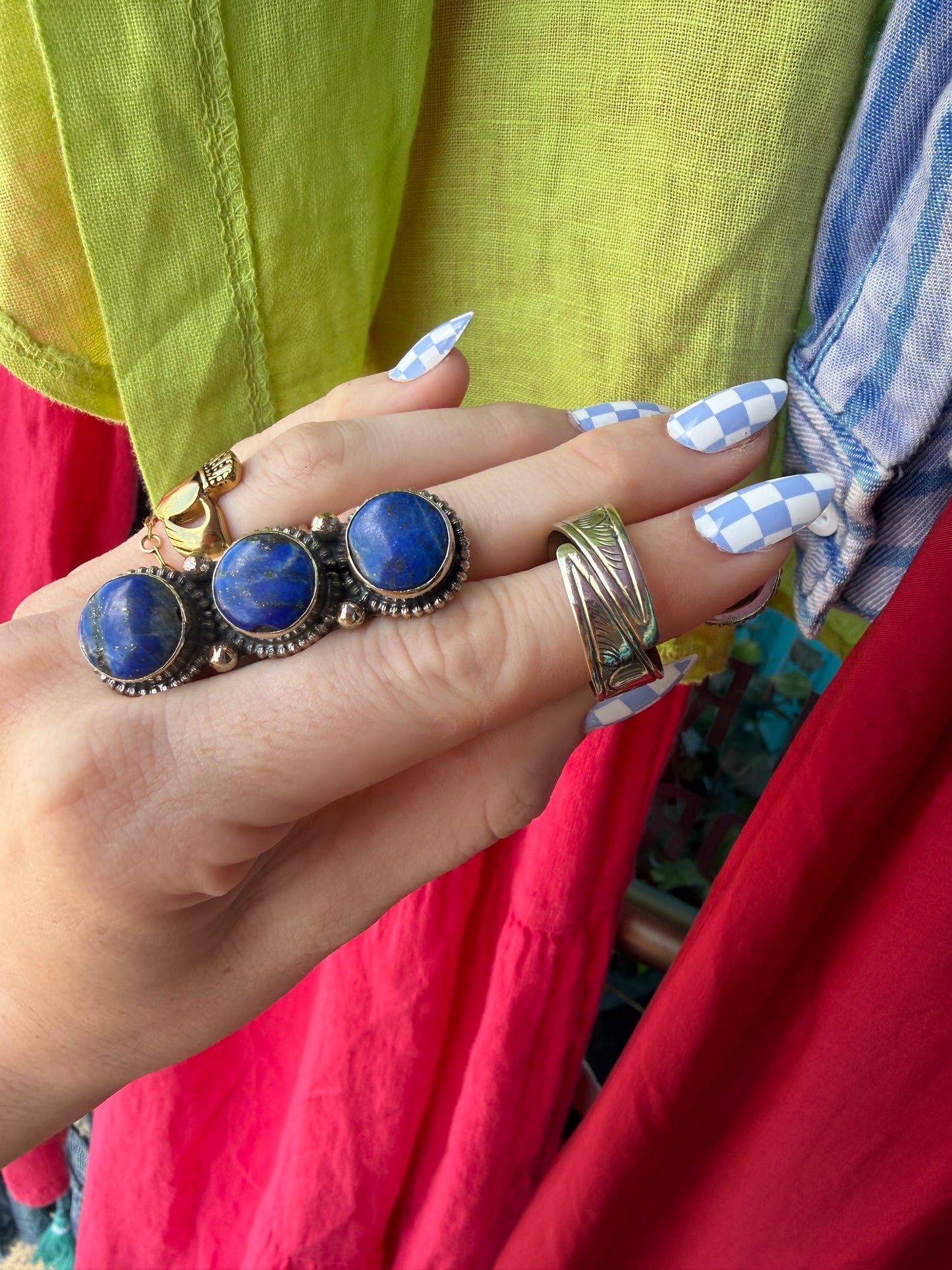 Triple Stack Lapis Ring
