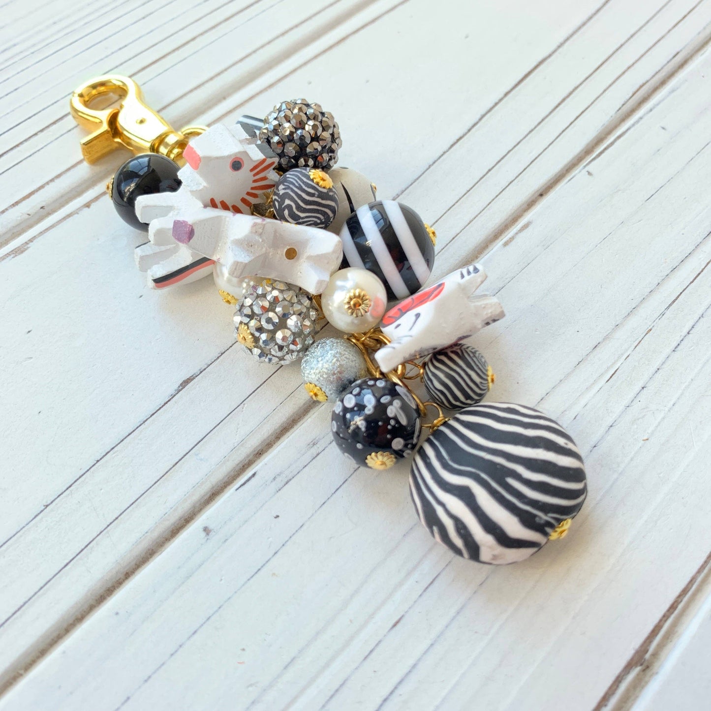 Zebra Print Animal Purse Charm