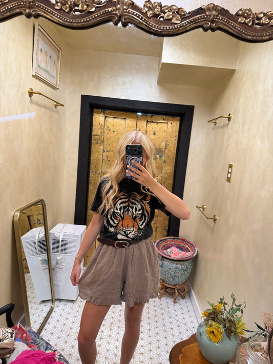 MOCHA COTTON SHORTS