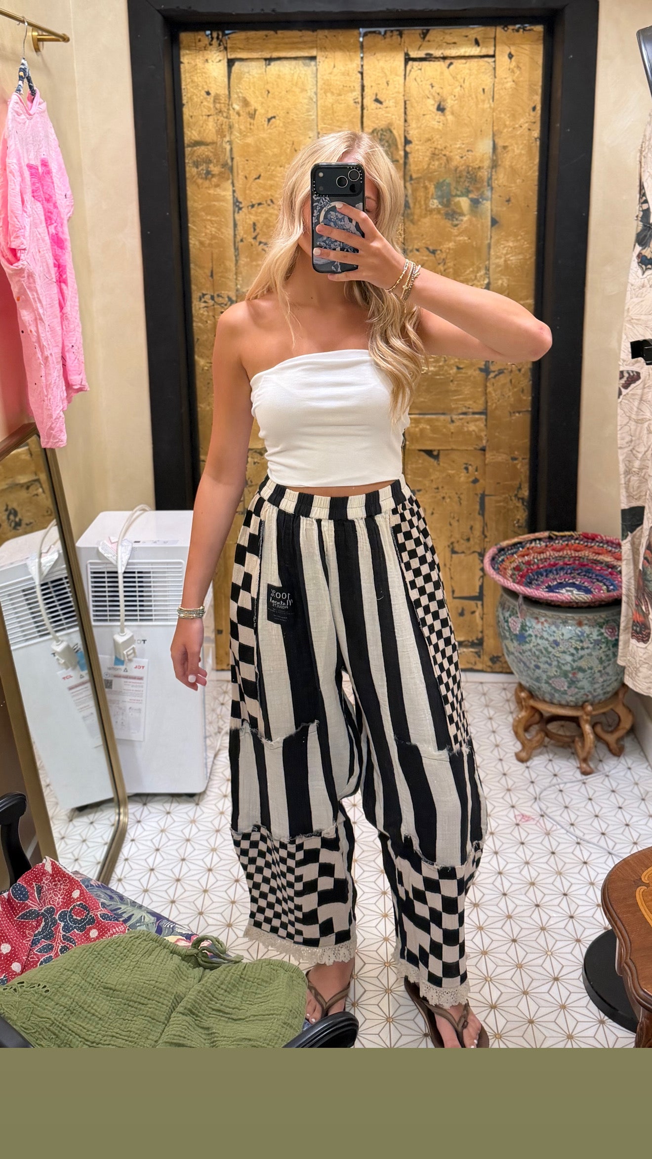Stripe n Check pants