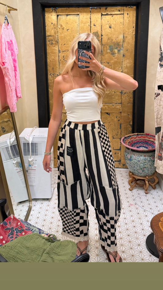 Stripe n Check pants