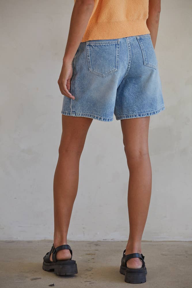 Denim Dad Straight Leg Shorts