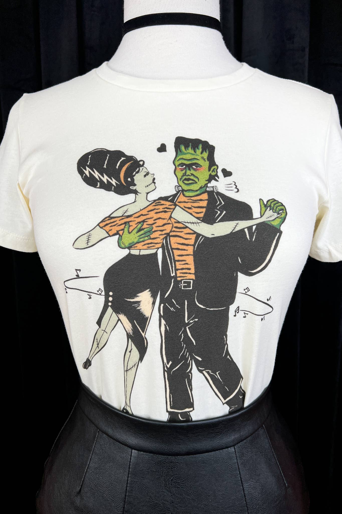 A Waltz with Frankie Fitted Tee in Ivory