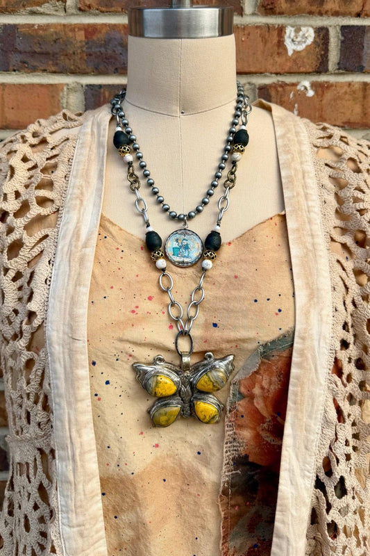 Butterfly In the Sun Statement Necklace