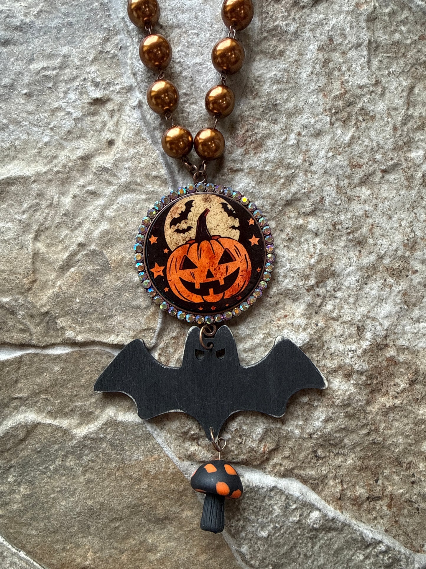 Beaded Bat Necklace