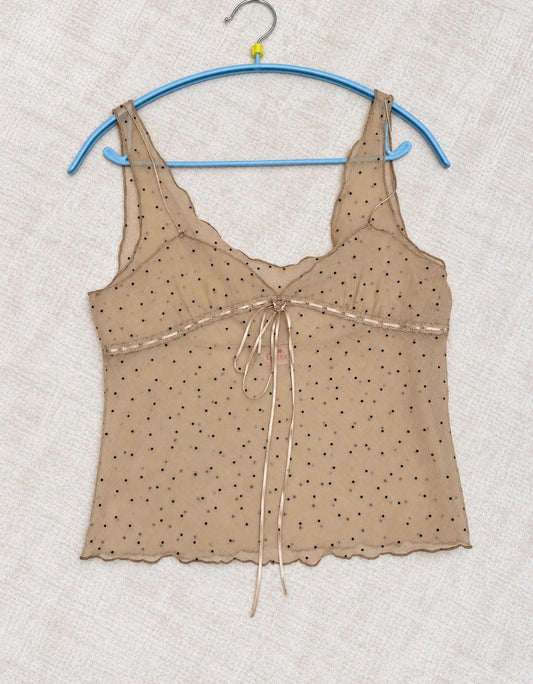 PRE ORDER Polka Dot Silk Tank Top