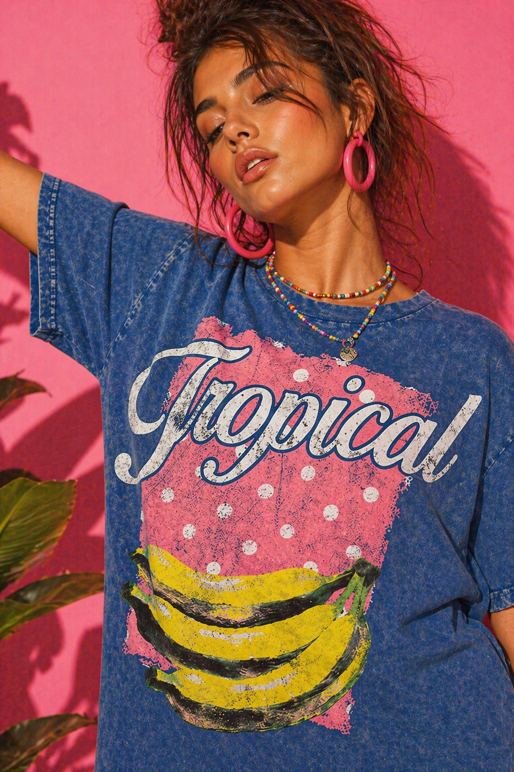 Tropical Polkadot Mineral Blue T-Shirt