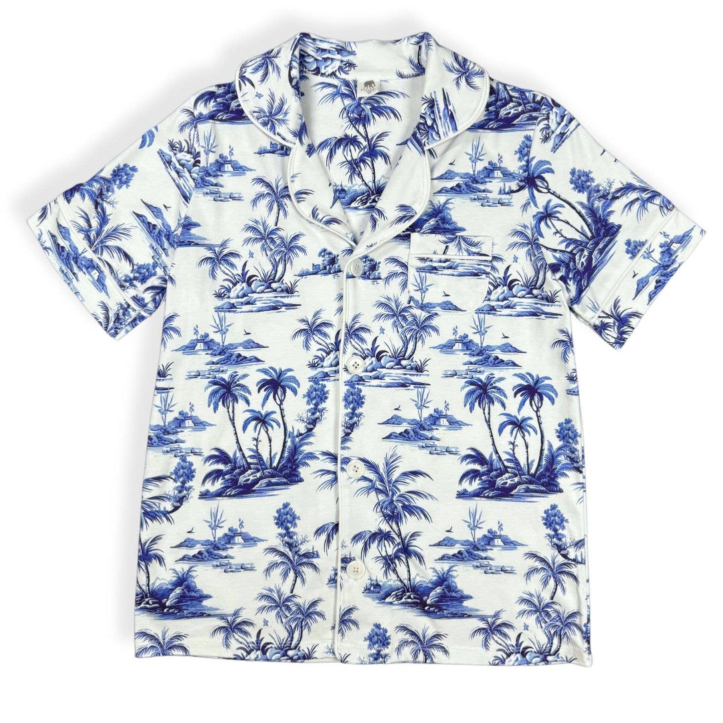 Women's Button-Front Shortie Sleep Set - Tropical Toile
